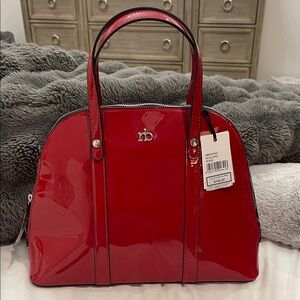 RB Red Patent Leather Women's Satchel